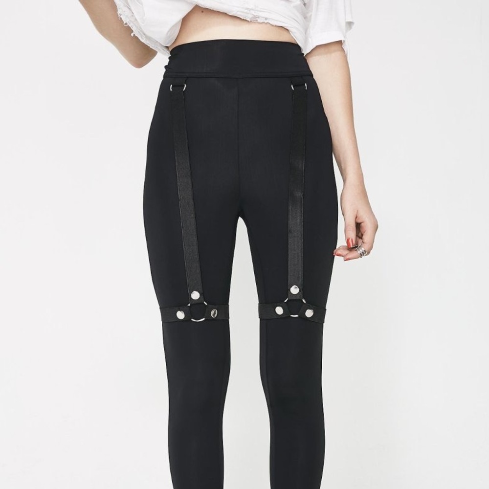 Disturbia harness garter leggings